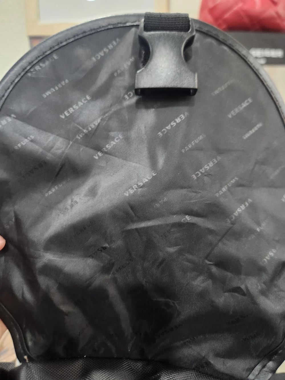 Men's Versace Backpack with Gold Accents